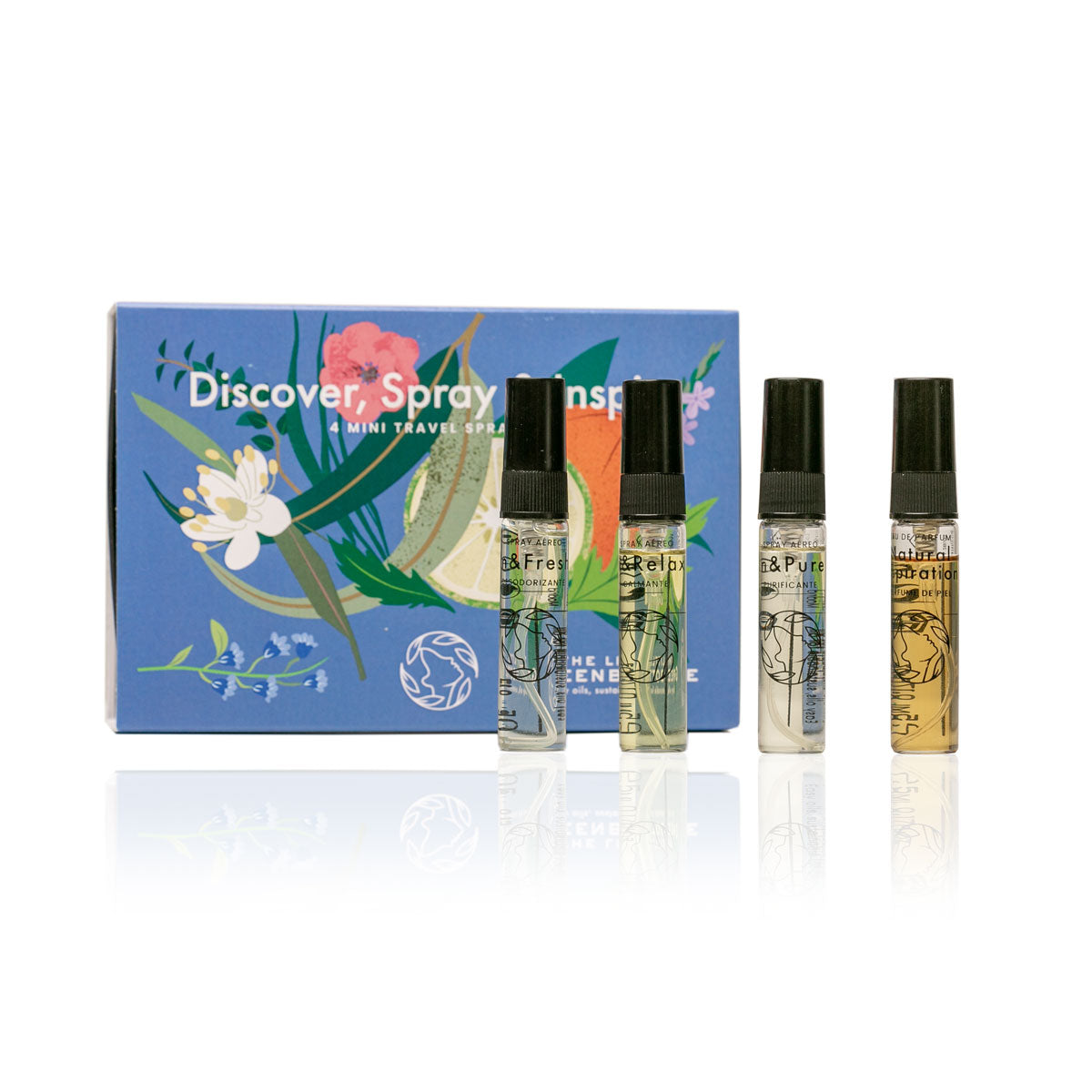 Discover, Spray & Inspire - 4 mini Travel Sprays