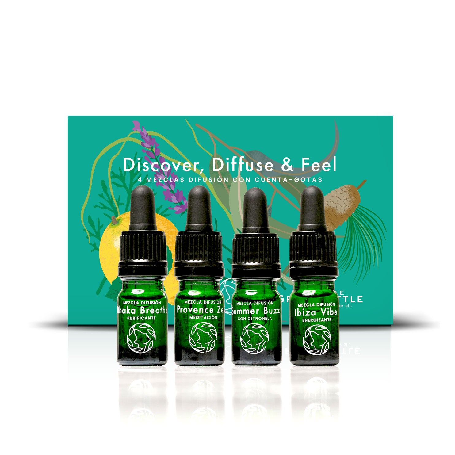 Discover, Diffuse & Feel - 4 Mezclas Difusión con cuenta-gotas