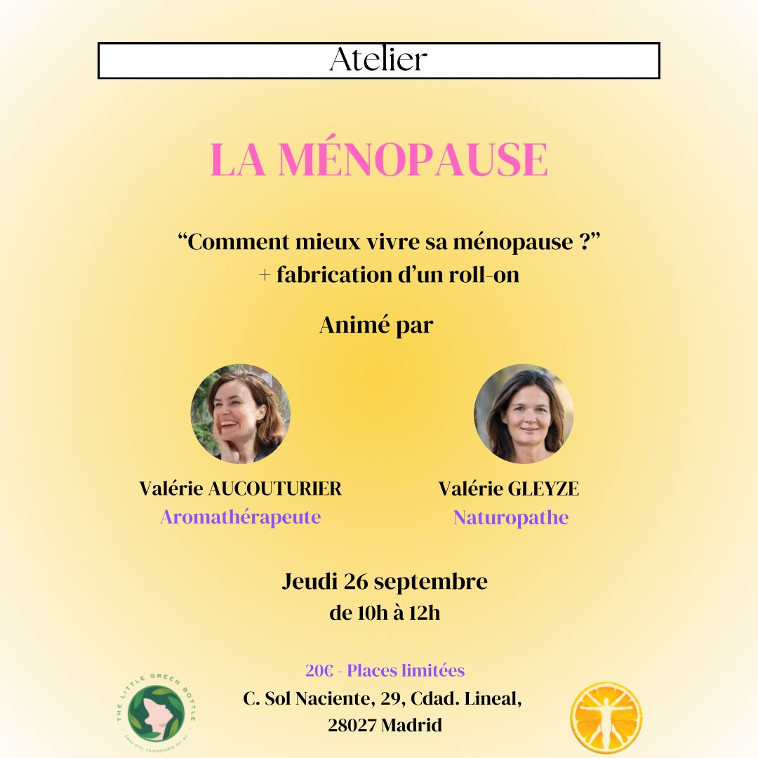 ATELIER LA MENOPAUSE - 26/09 de 10h a 12h - en francés